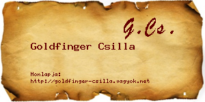 Goldfinger Csilla névjegykártya