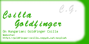 csilla goldfinger business card